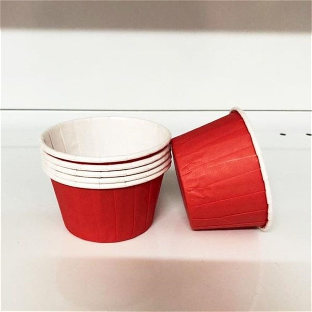 Muffin Kek KapsülleriKağıt Muffin Kek Kapsülü Kırmızı 50' liRoll Up