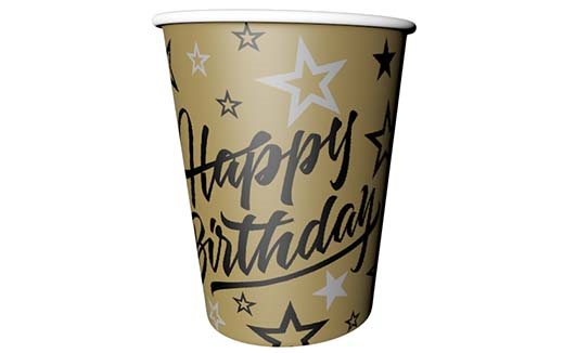 Renkli Karton BardaklarKarton Bardak Happy BirthdayRoll Up