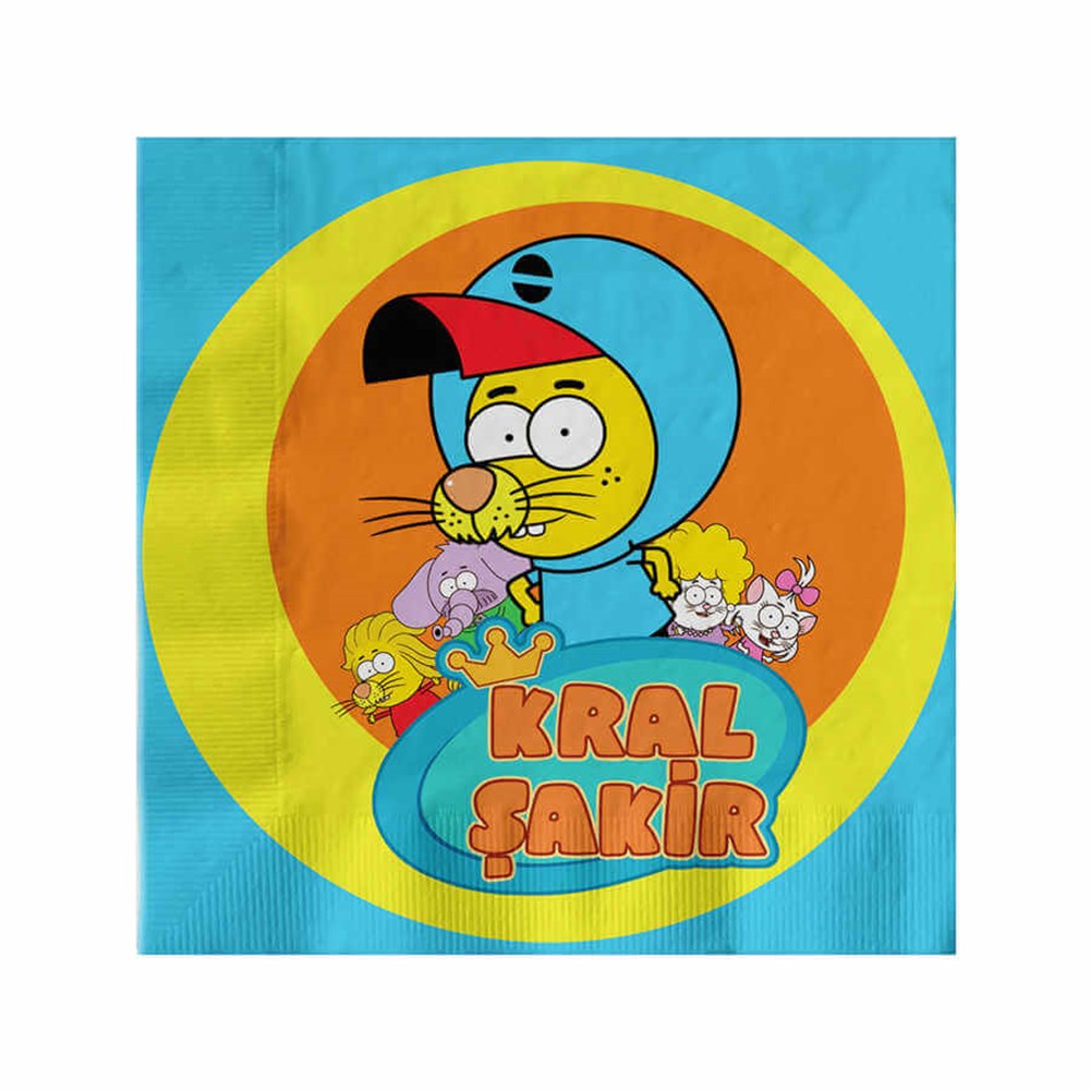 Lisanslı PeçetelerKral Şakir Action Kağıt Peçete 33x33 cm 16'lı Roll Up