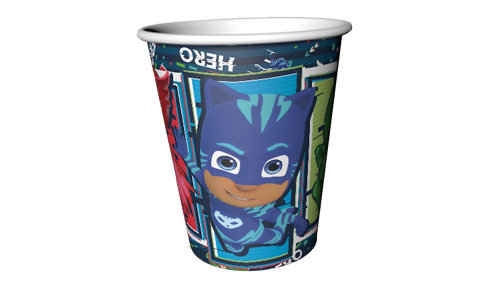 Lisanslı BardaklarPj Masks Temalı Karton Bardak 8 oz 8 AdetRoll Up