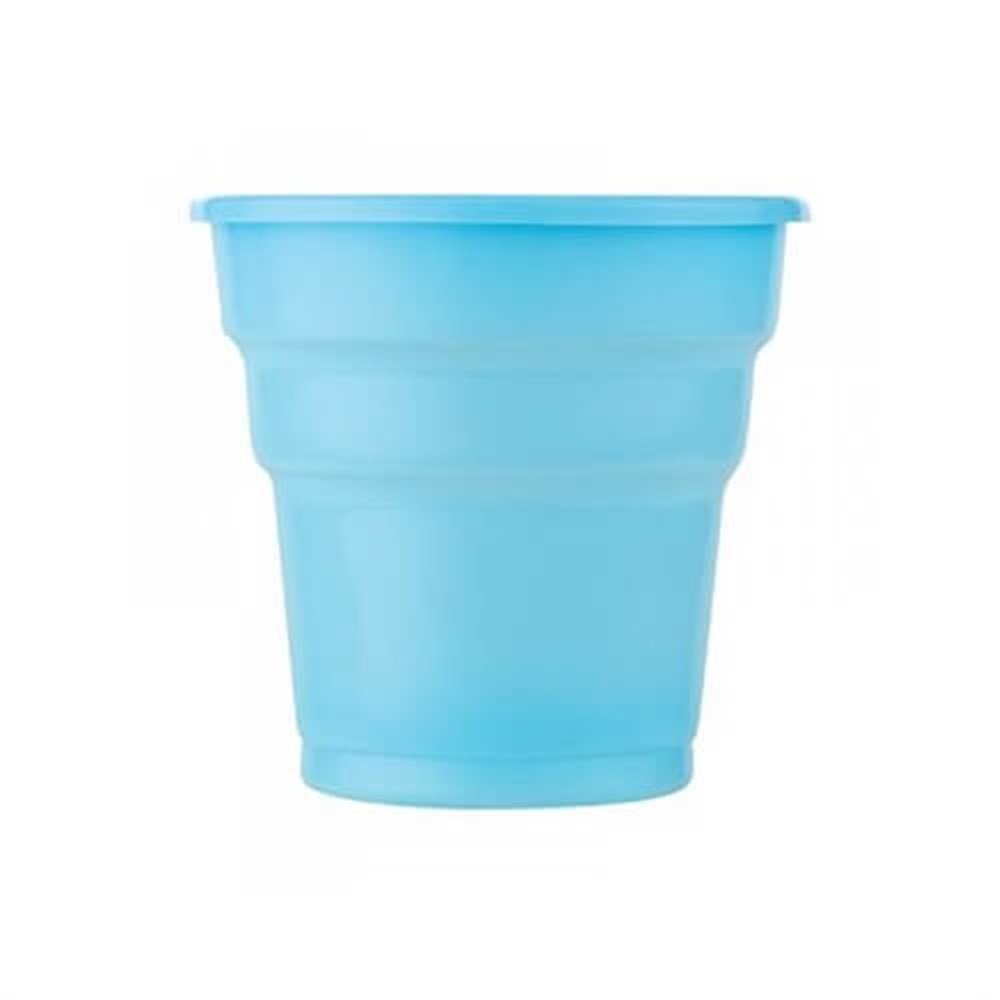 Düz Renk Plastik BardaklarPlastik Meşrubat Bardağı Açık Mavi 25'liRoll Up
