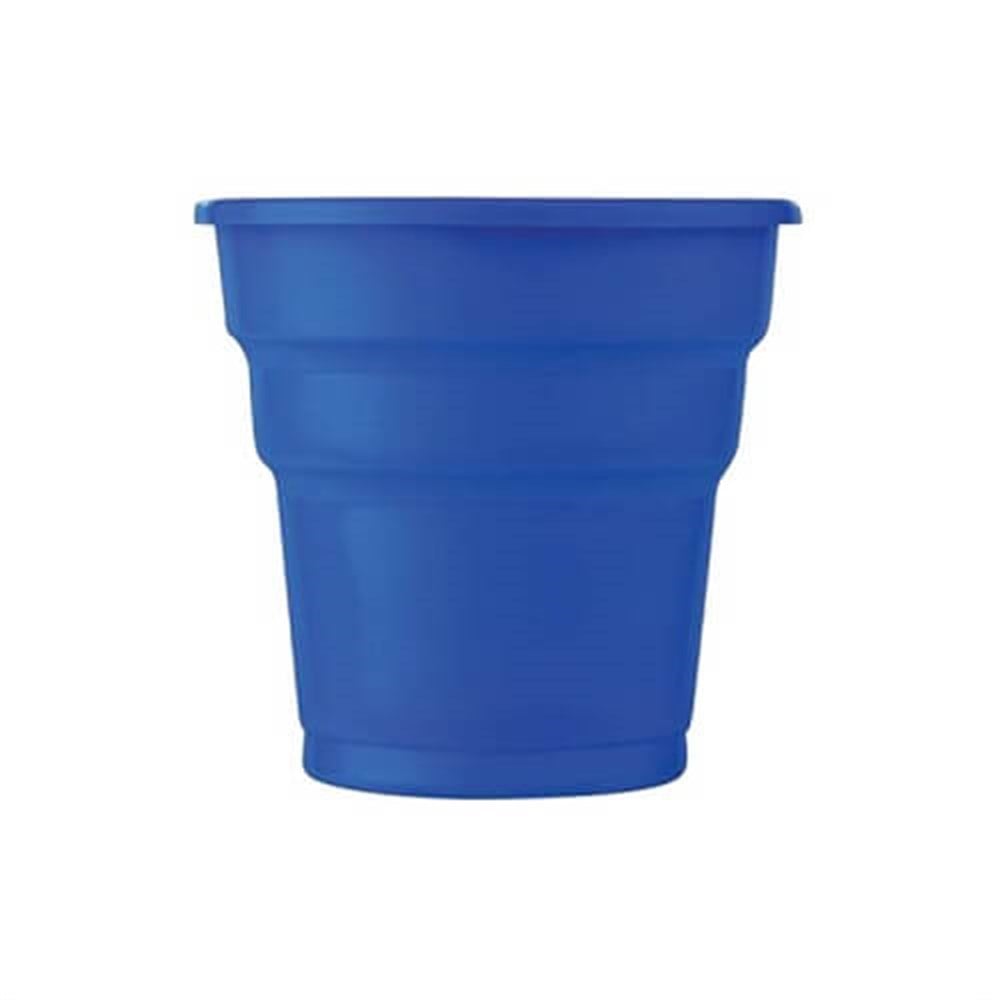 Düz Renk Plastik BardaklarPlastik Meşrubat Bardağı Mavi 25'liRoll Up