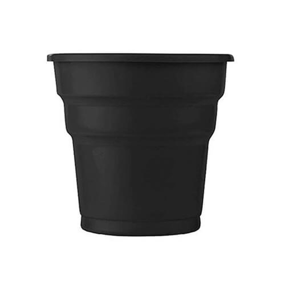 Düz Renk Plastik BardaklarPlastik Meşrubat Bardağı Siyah 25'liRoll Up