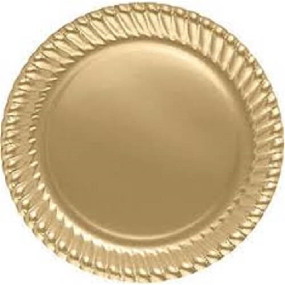 Yuvarlak Karton Tabaklar 23cmTabak Karton 23cm AltınRoll Up