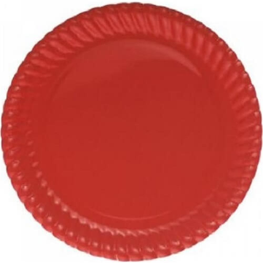 Yuvarlak Karton Tabaklar 23cmTabak Karton 23cm KırmızıRoll Up