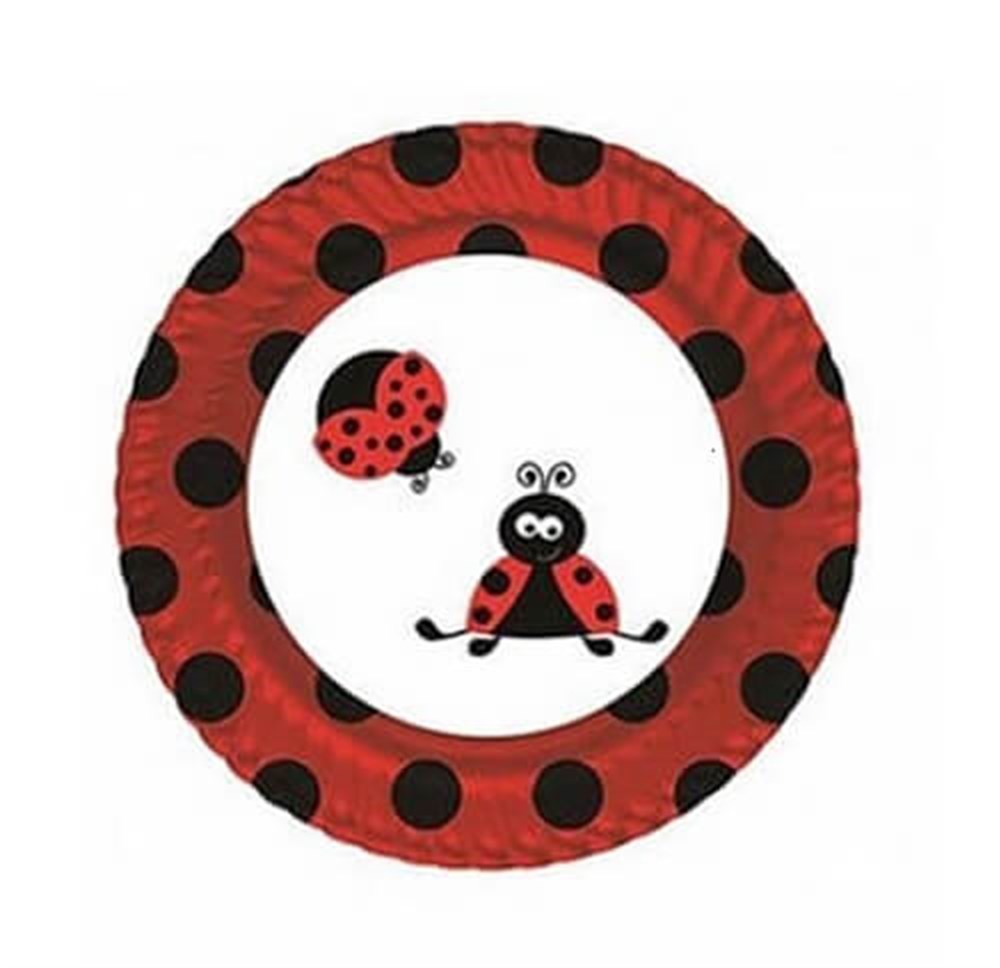 Lisanslı TemalıTabaklarTabak Karton Uğur Böceği 23cmRoll Up