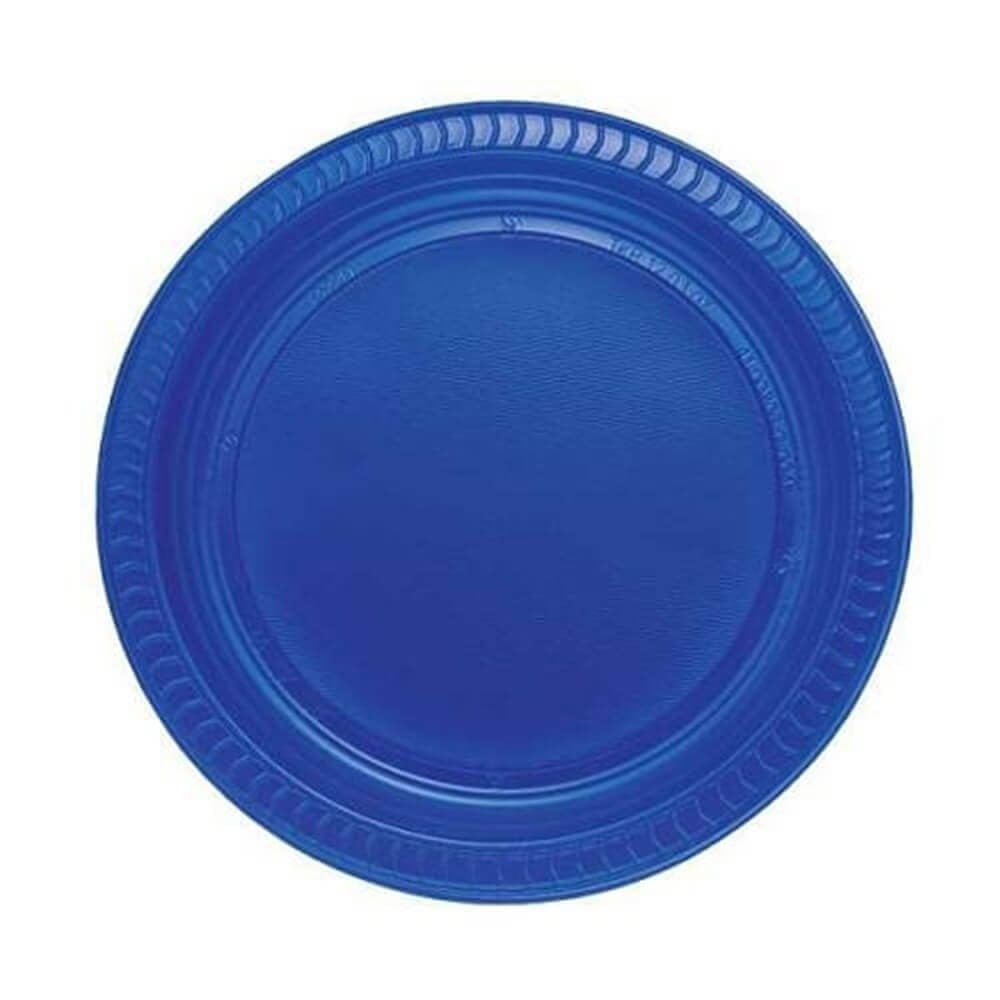 Yuvarlak Plastik Tabaklar 22cmTabak Plastik 22cm Lacivert 25'liRoll Up