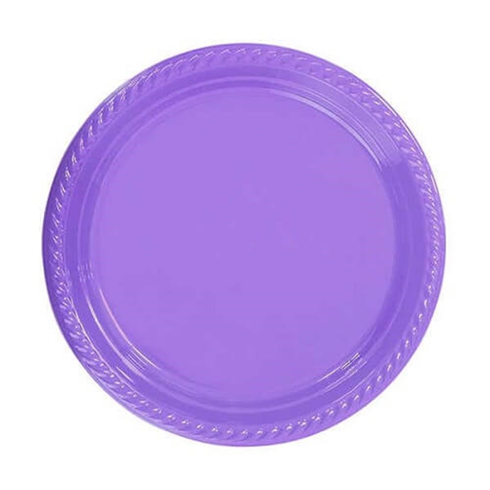 Tabak Plastik 22cm Lila 10'luRoll Up