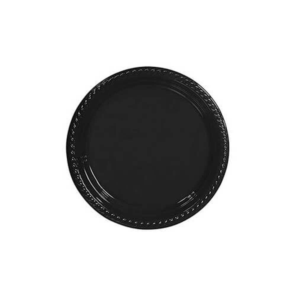 Tabak Plastik 22cm Siyah 10'luRoll Up