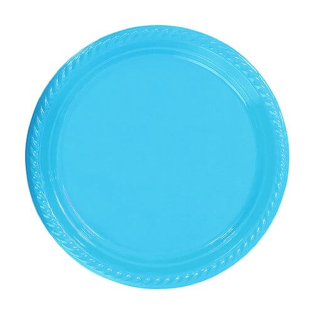 Yuvarlak Plastik Tabaklar 26cmTabak Plastik 26cm Mavi 8'liRoll Up