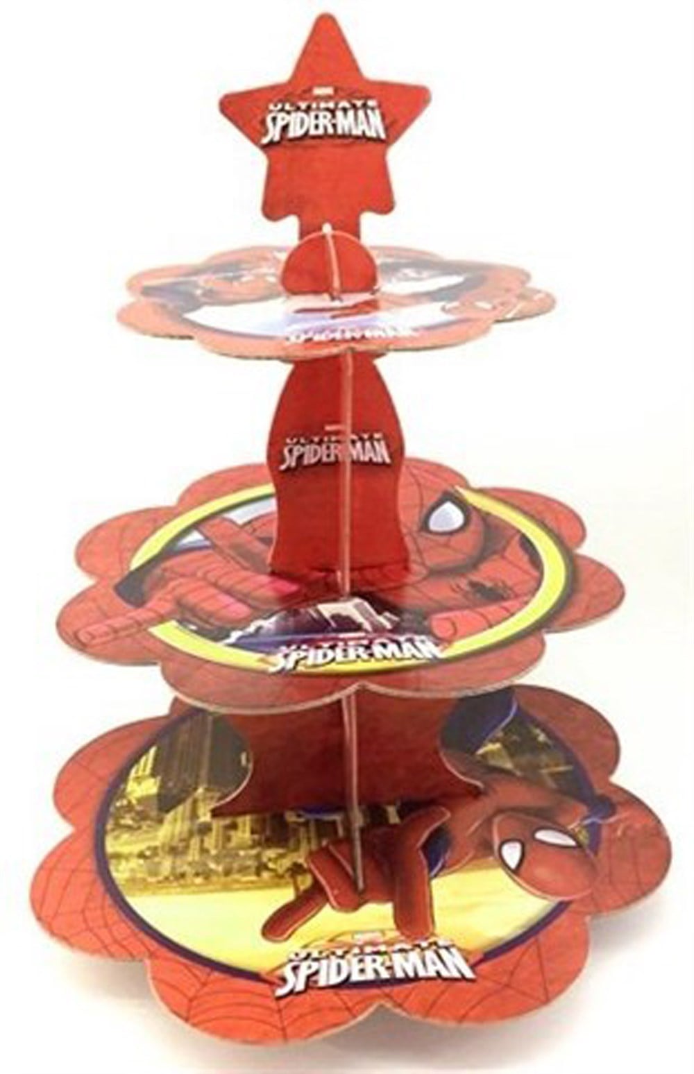 Spider-Man Temalı Cupcake Kek Standı Karton 3 katlı