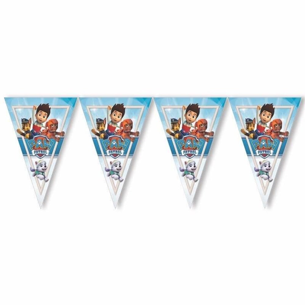 Paw Patrol Üçgen Flama 2 Metre.Üçgen Flama Kağıt Süsleri