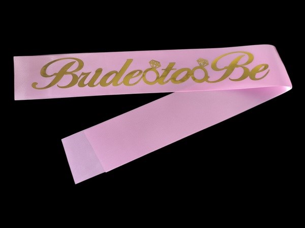 Bekarlığa VedaBride To Be Kuşak Pembe Üzeri GoldYerli Üretim