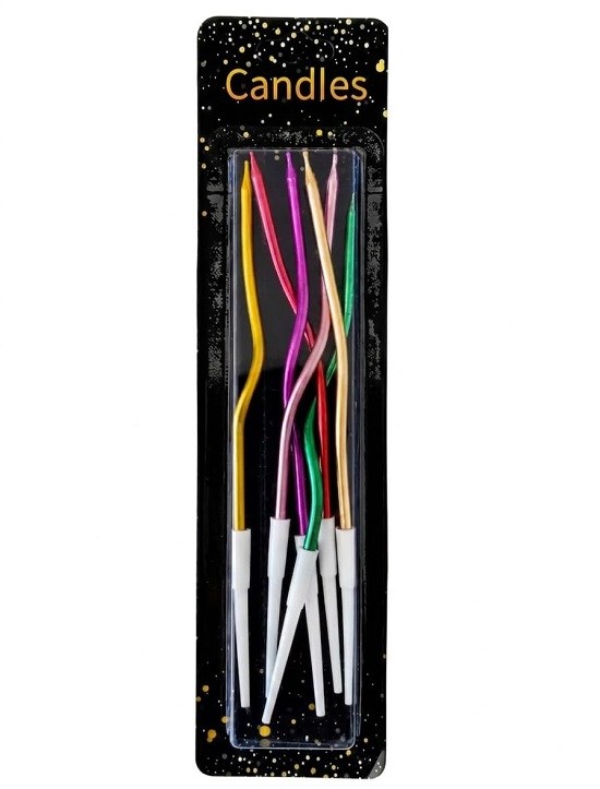 Dekoratif ve Pasta MumlarıBurgulu Mum Krom 15 cm YERLİ ÜRETİM