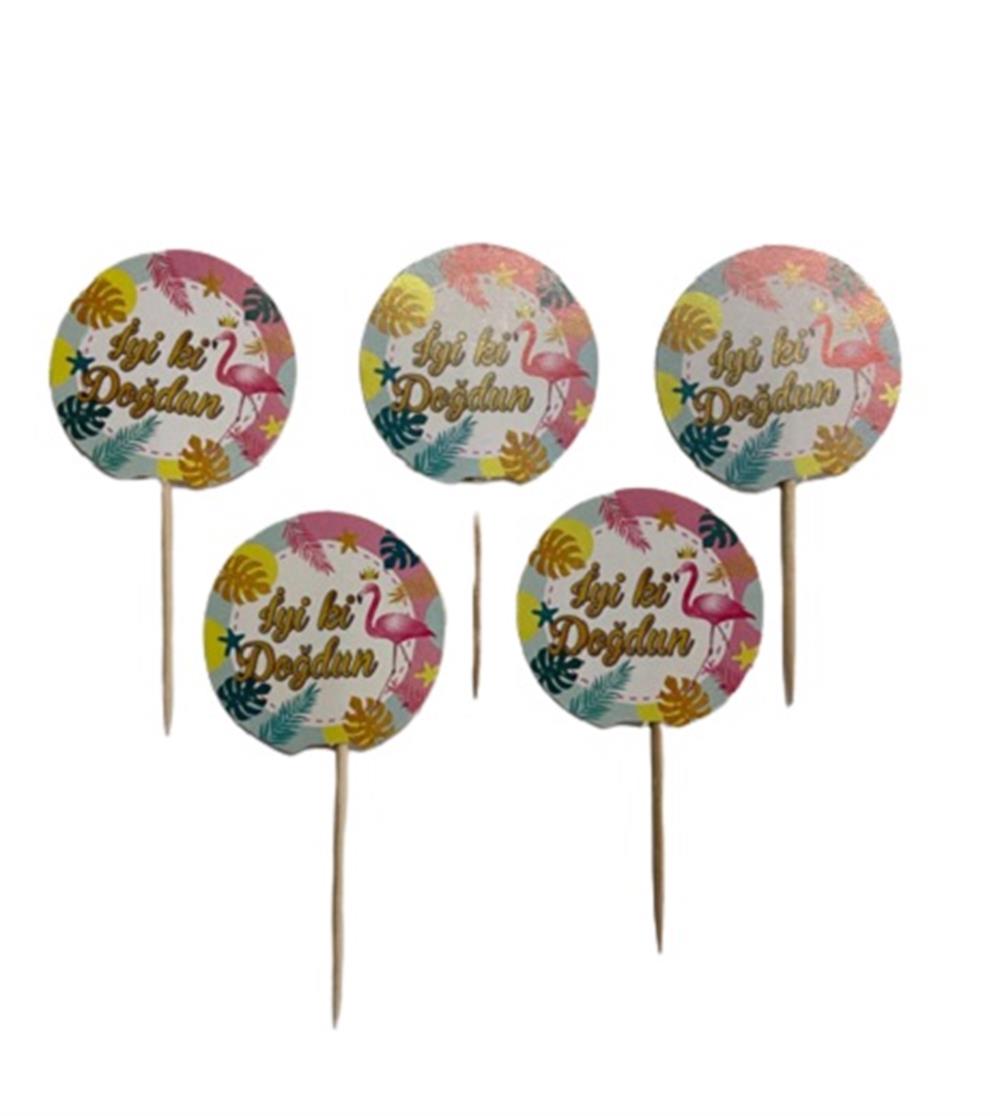 Kürdan ÇeşitleriFlamingo Konsept Parti Cupcake Kürdan 20 AdetYerli Üretim