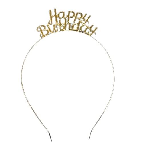 Parti AksesuarlarıHappy Birthday Taç Metal GoldYerli Üretim