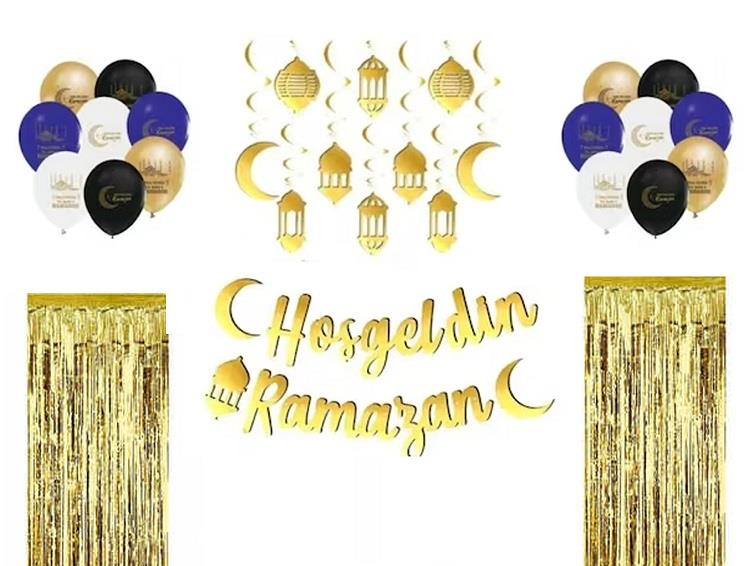 Ramazan Konsept ÜrünleriHoşgeldin Ramazan Konsept Süsleme 4'lü Set Yerli Üretim