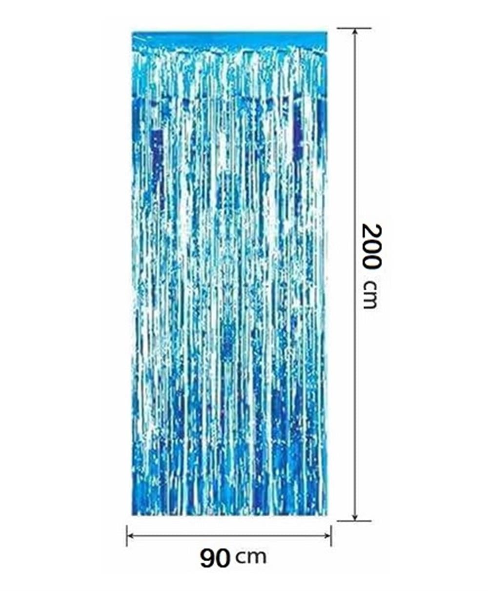 Kapı Perdesi Arka FonlarMetalize Arka Fon Kapı Perdesi 90x200cm Açık MaviYERLİ ÜRETİM