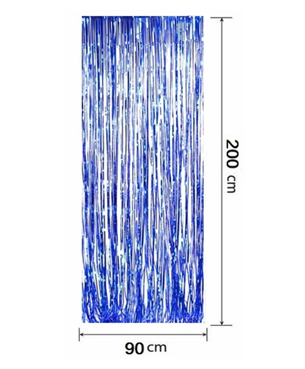 Kapı Perdesi Arka FonlarMetalize Arka Fon Kapı Perdesi 90x200cm MaviYERLİ ÜRETİM