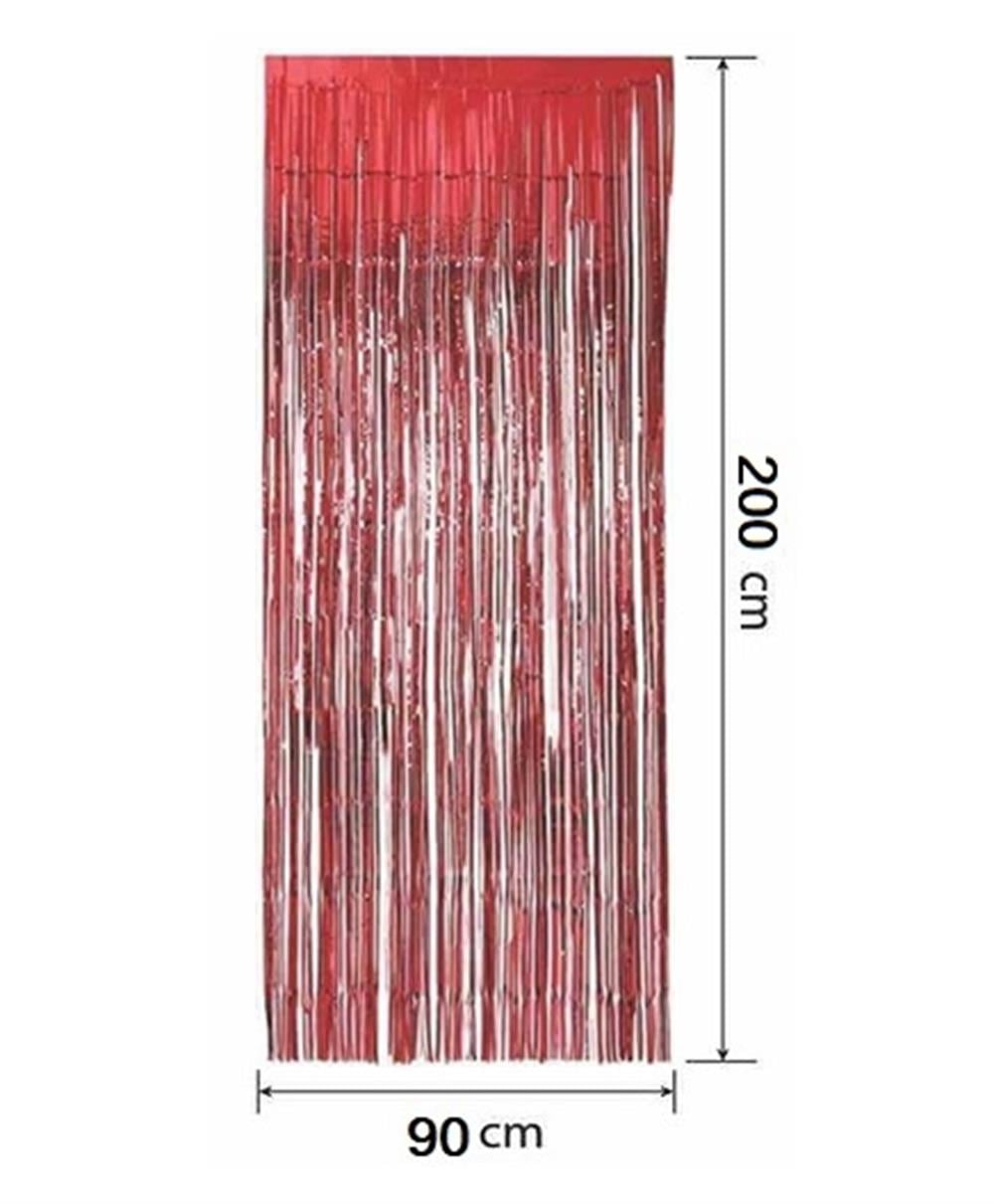 Kapı Perdesi Arka FonlarMetalize Arka Fon Kapı Perdesi 90x200cm KırmızıYERLİ ÜRETİM