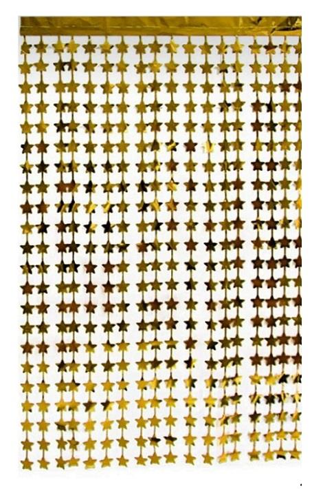 Kapı Perdesi Arka FonlarMetalize Yıldız Arka Fon 90x200cm GoldYERLİ ÜRETİM