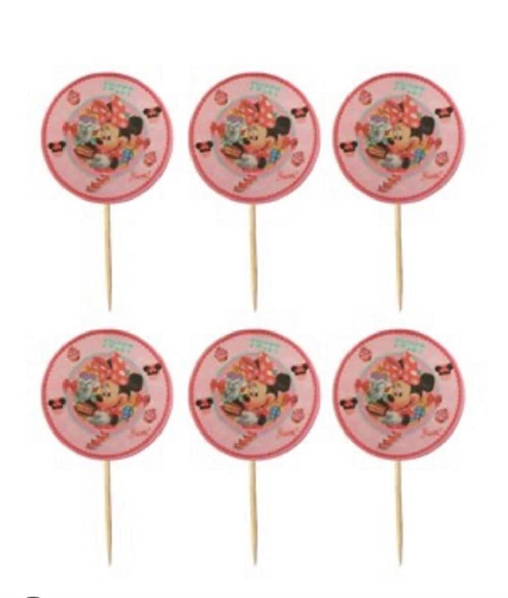 Kürdan ÇeşitleriMinnie Mouse Konsept Parti Cupcake Kürdan 20 AdetYerli Üretim