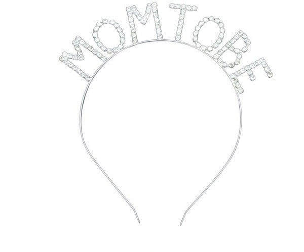 Baby ShowerMom To Be Baby Shower Anne Tacı Metal Taşlı GümüşYerli Üretim