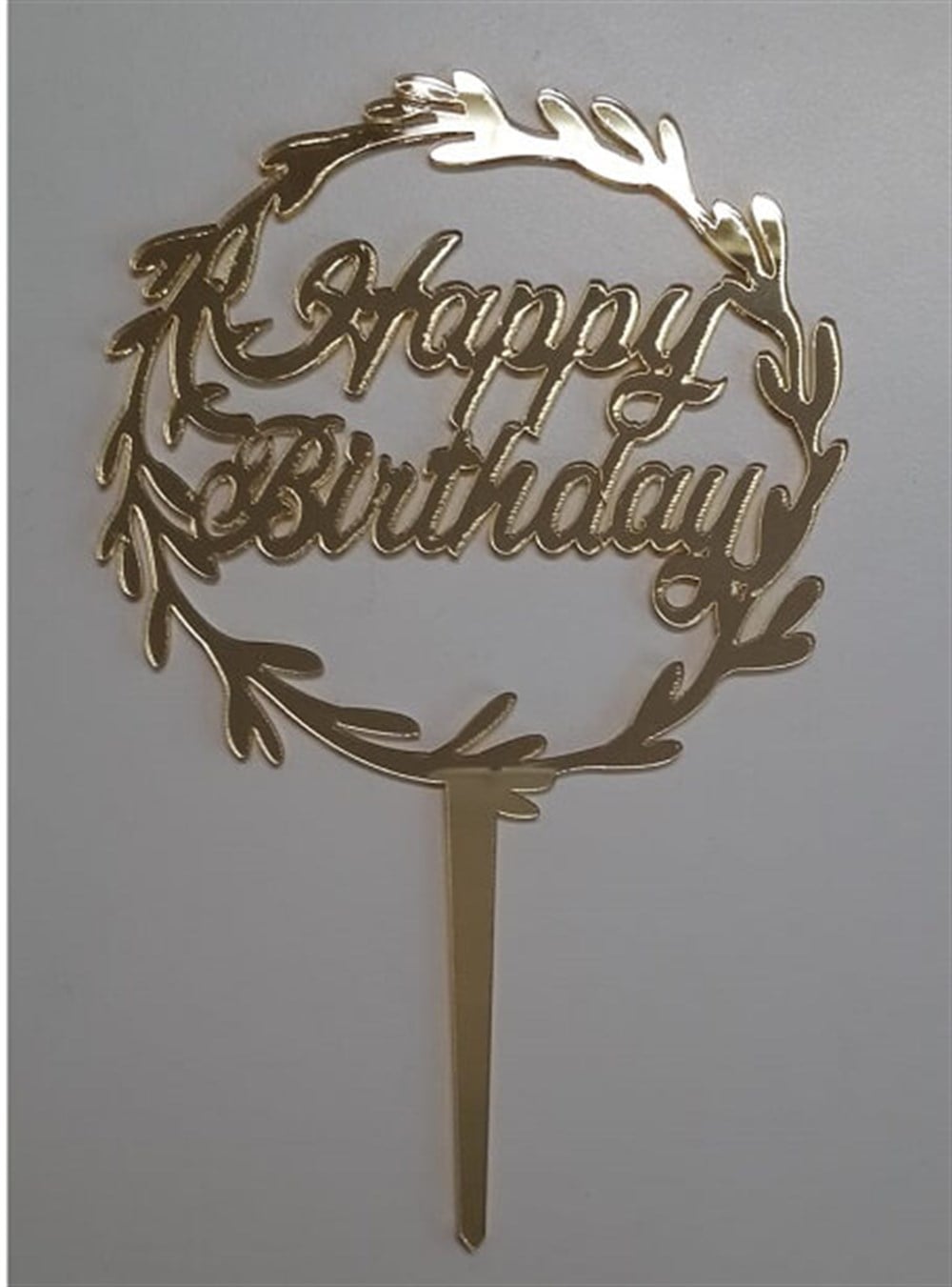 Pleksi Harf Rakam ve YazılarPasta Üstü Pleksi Happy Birthday Yazısı GoldYerli Üretim
