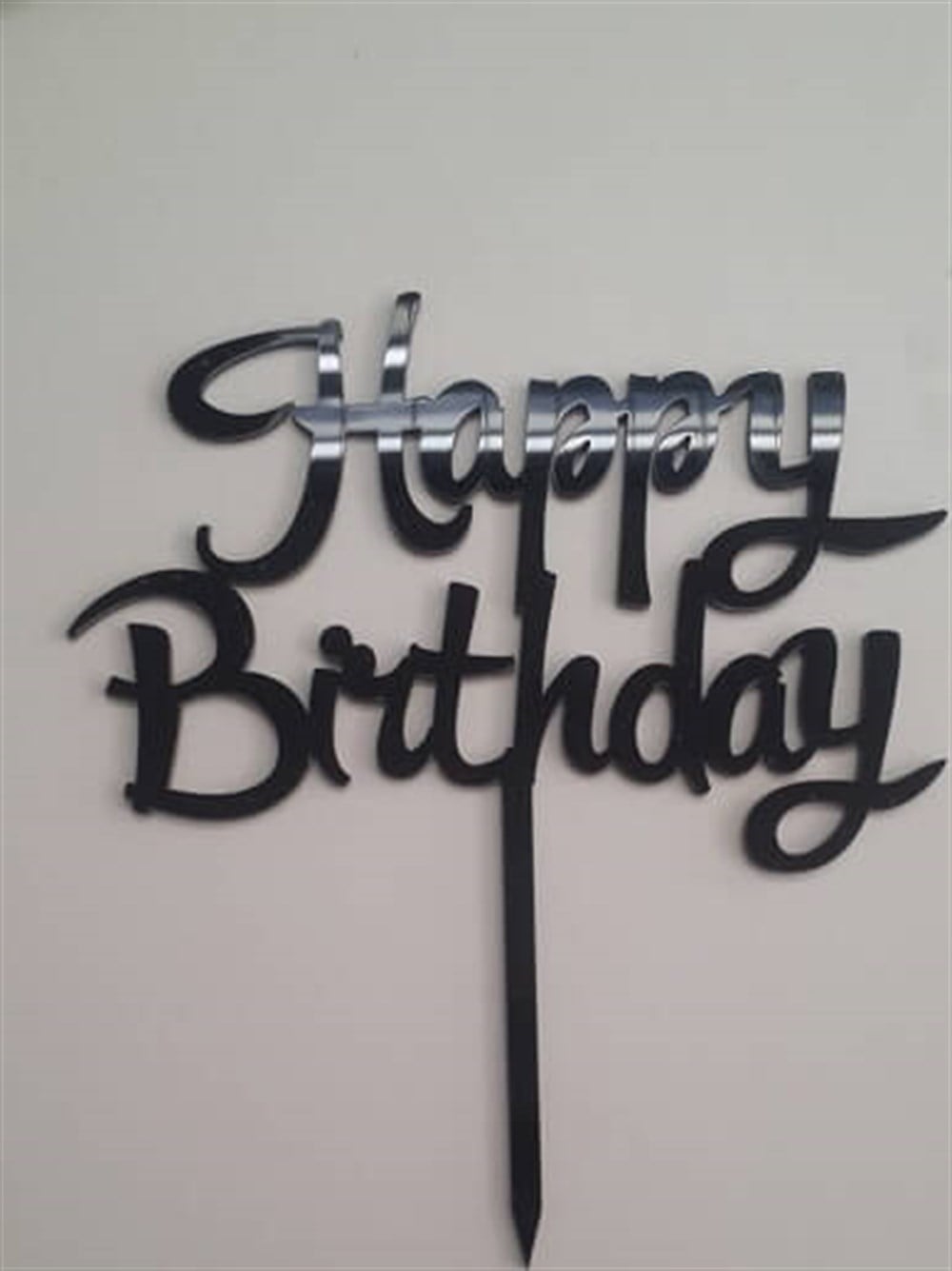 Pleksi Harf Rakam ve YazılarPasta Üstüne Pleksi Happy Birthday Yazısı SiyahYerli Üretim