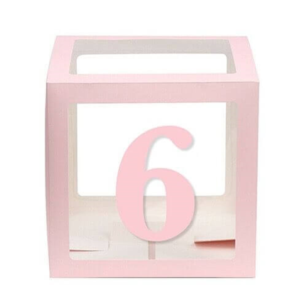 Şeffaf Kutu ve HarfleriŞeffaf Kutu Harf 6 PEMBE 10'luYerli Üretim