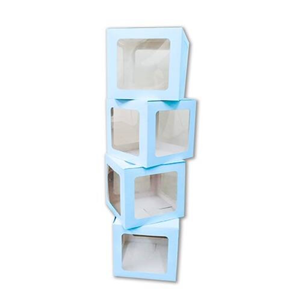 Şeffaf Kutu ve HarfleriŞeffaf Kutu Mavi 17cm 10'luYerli Üretim