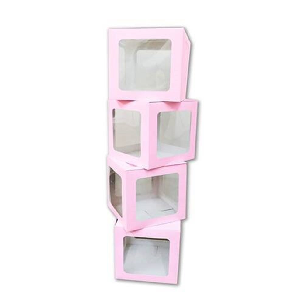 Şeffaf Kutu ve HarfleriŞeffaf Kutu Pembe 17cm 10'luYerli Üretim