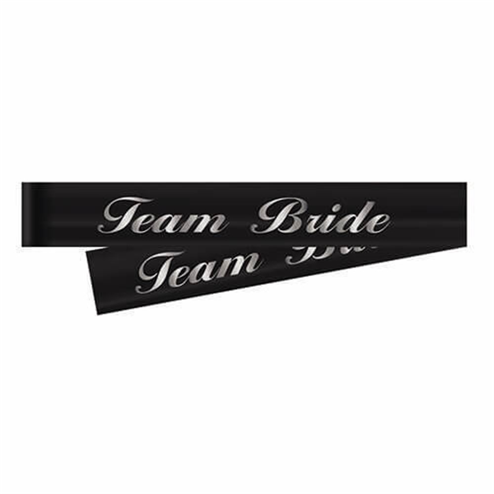 Bekarlığa VedaTeam Bride Kuşak Siyah Üzeri GümüşYerli Üretim