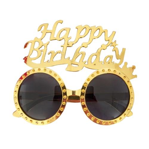 Parti AksesuarlarıParti Gözlük Happy Bırthday Gold Yerli