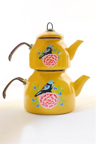 Emaye Çaydanlık Sarı Kuş