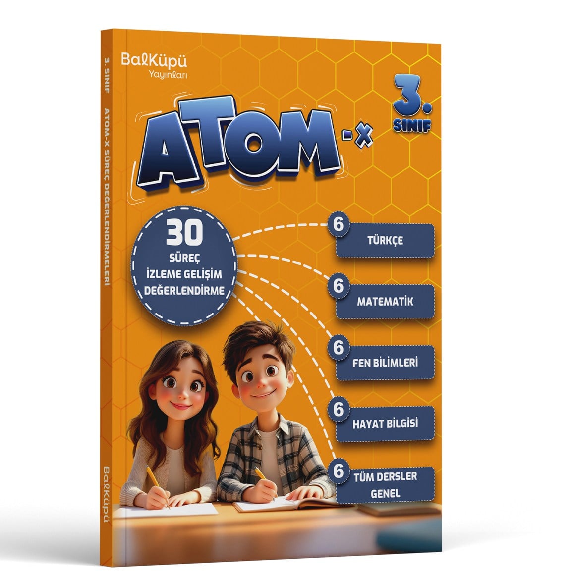 3 Sınıf Atom- x 30 Süreç İzleme Gelişim Değerlendirme (6 Türkçe - 6 Matematik - 6 Fen Bilimleri - 6 Hayat Bilgisi - 6 Tüm Dersler)