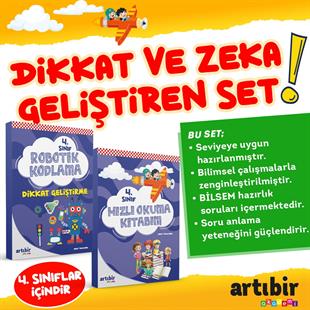 4 Sınıf Dikkat ve Zeka Geliştiren 2'li Set --  Hızlı Okuma Kitabım +Robotik Kodlama