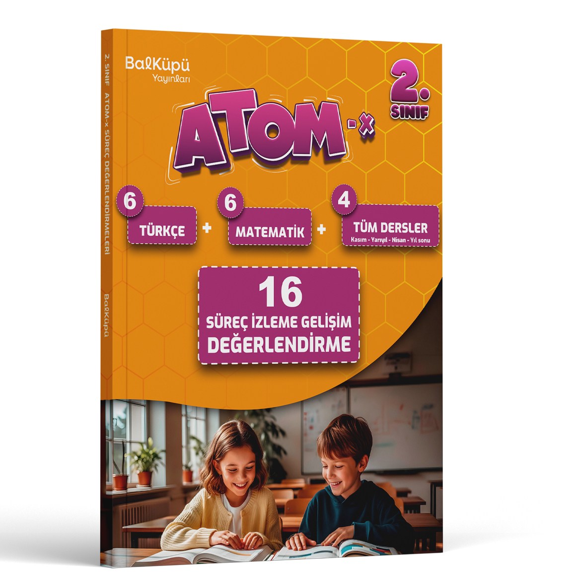 2 Sınıf Atom- x 16lı Süreç İzleme Gelişim Değerlendirme (6 Türkçe 6 Matematik 6 Genel)