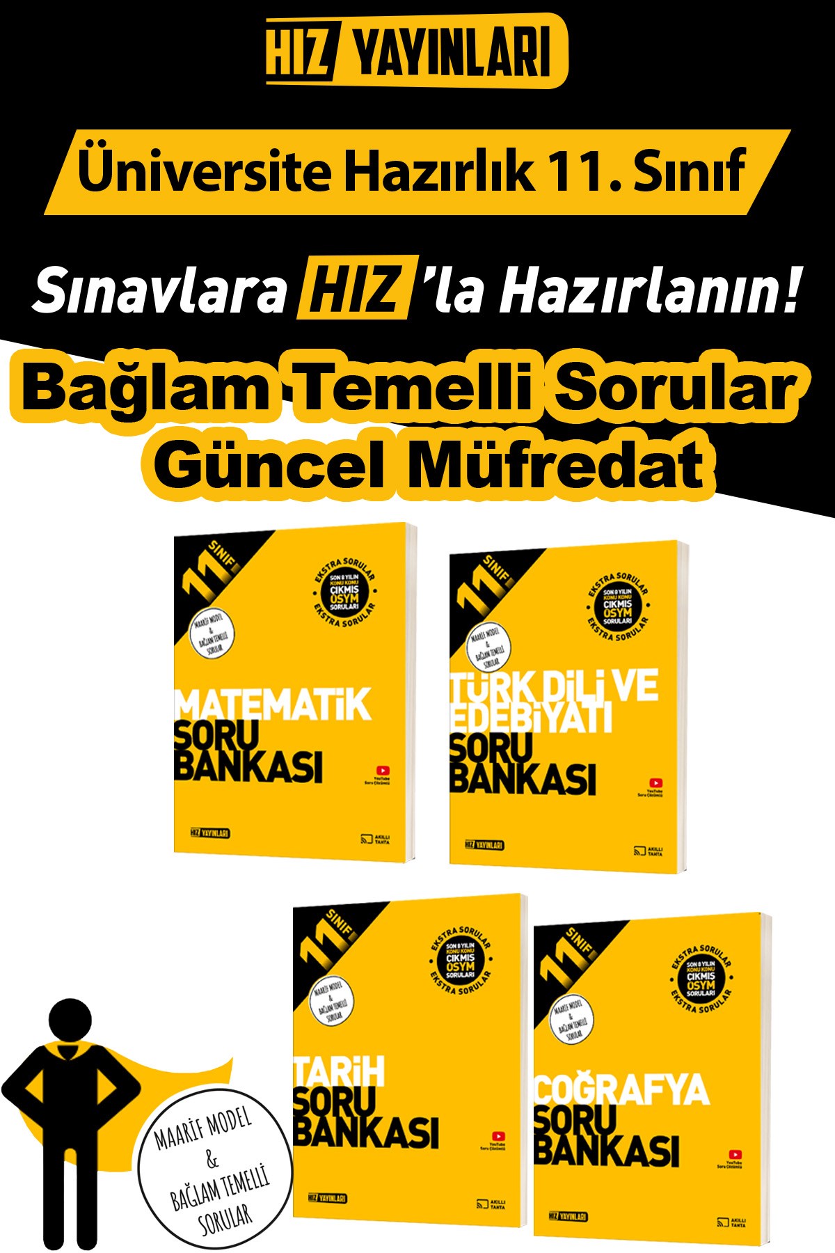 11. Sınıf Matematik Türk Dili Tarih Coğrafya Soru Bankası Seti Maarif Model