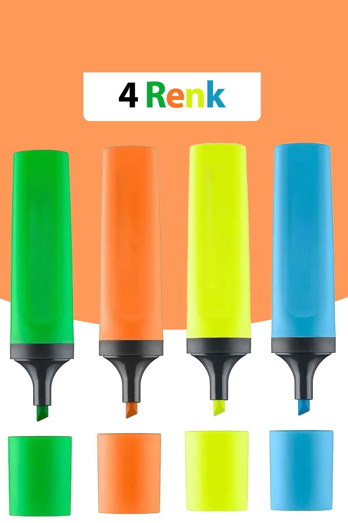 4 Renk Fosforlu Kalem