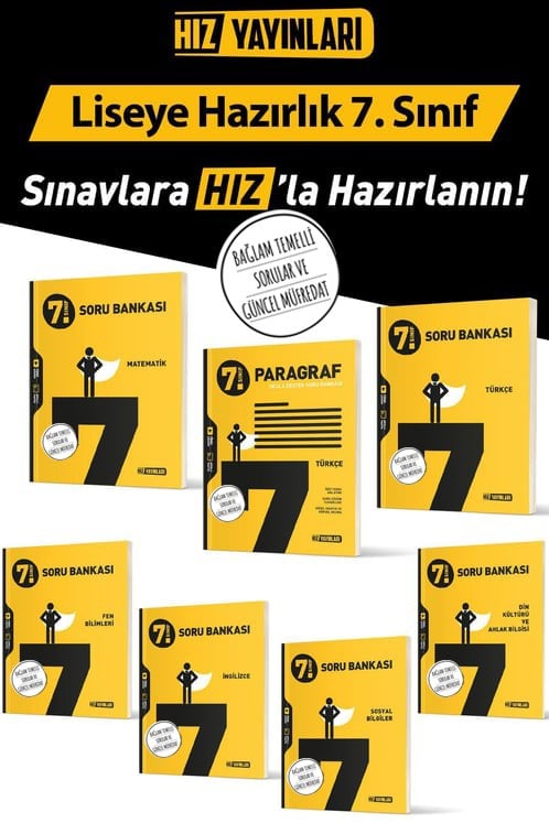 7.Sınıf Tüm Dersler Soru Bankası Seti Güncel Baskı 7 kaynak