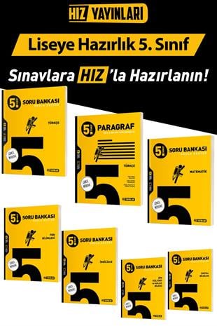 5.sınıf Tüm Dersler Soru Bankası Seti Güncel Baskı Toplam 7 Kaynak