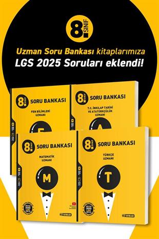 8. Sınıf Uzman Soru Bankası Seti 4 kaynak