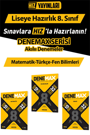 Denemax Akıllı Deneme Türkçe-Matematik-Fen Bilimleri Seti 3 kaynak