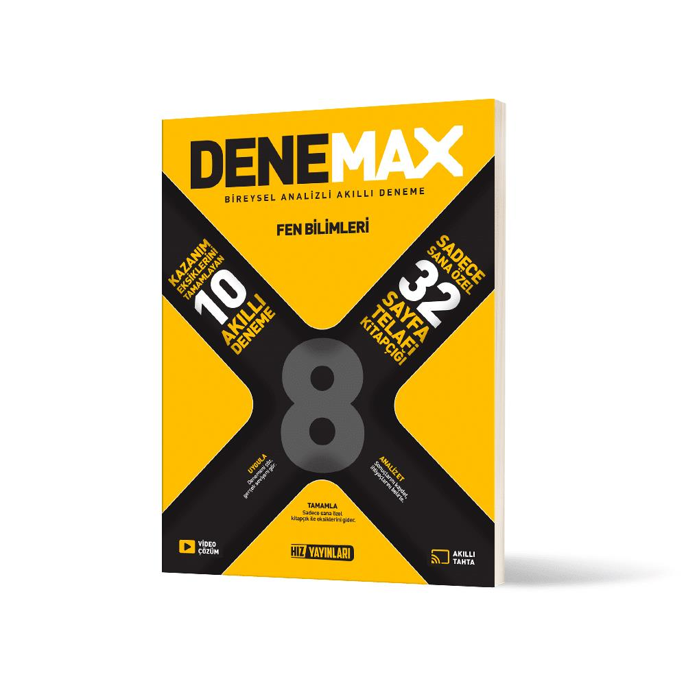 Denemax 8. Sınıf Fen Bilimleri 10’lu Akıllı Deneme