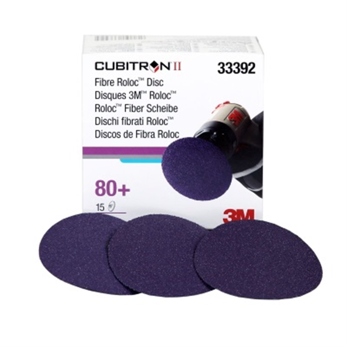3M 33392 Cubitron II Fiber Roloc™ 80 kum 75mm