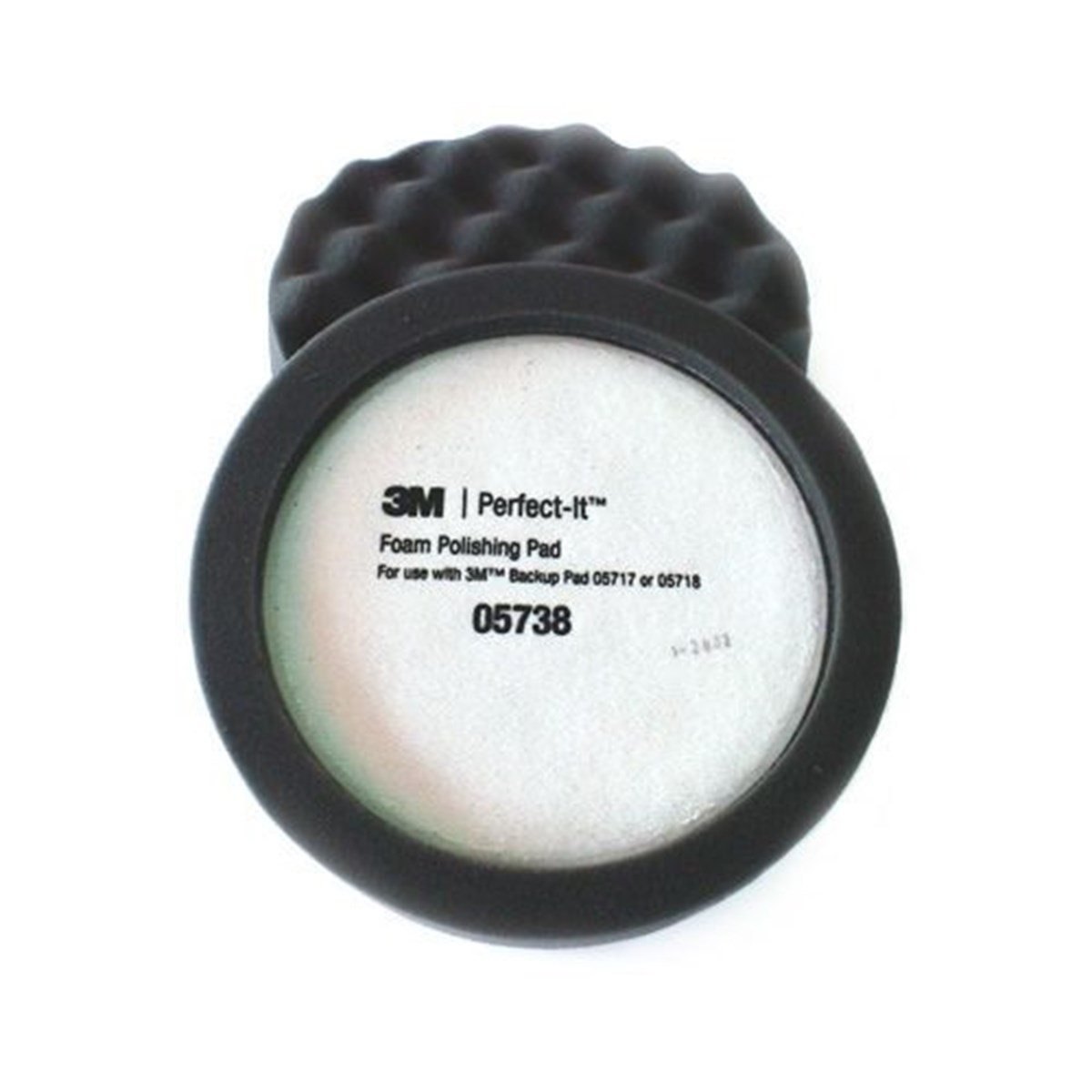 3M 5738 Hookit Tek Taraflı Sünger Sistemi Adım 2 Siyah İnce Pasta Süngeri 220mm