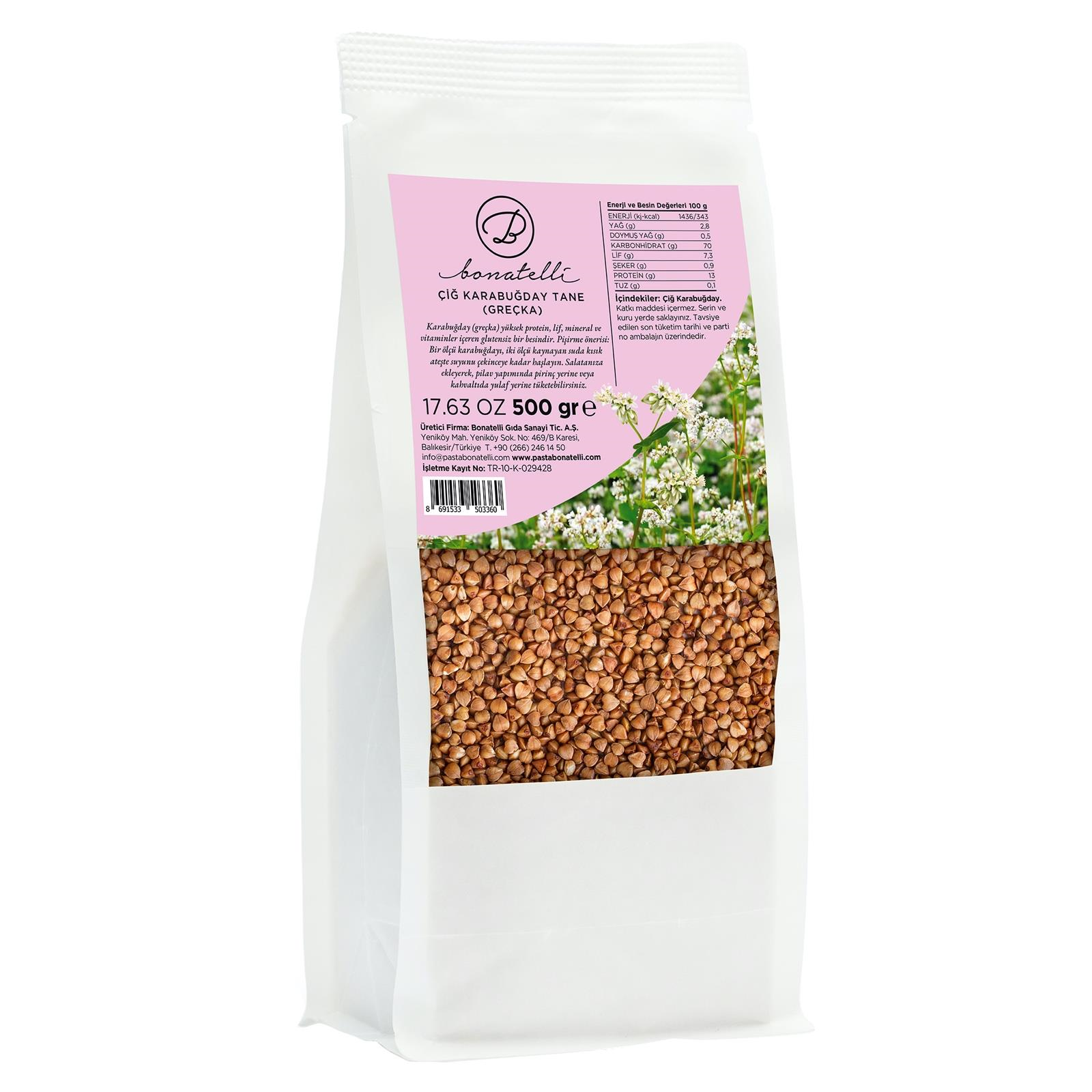 Çiğ Karabuğday Tane (Greçka) 500 Gr