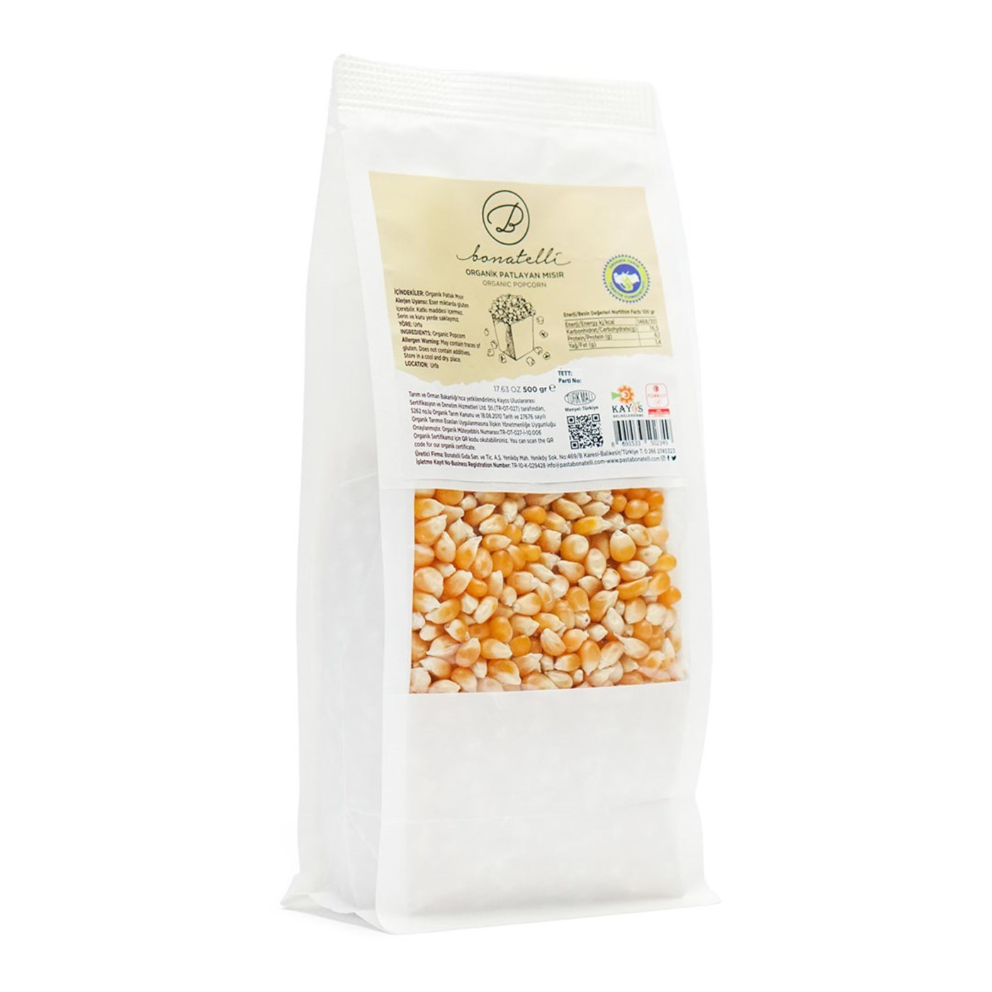 Organik Patlayan Mısır 500 G