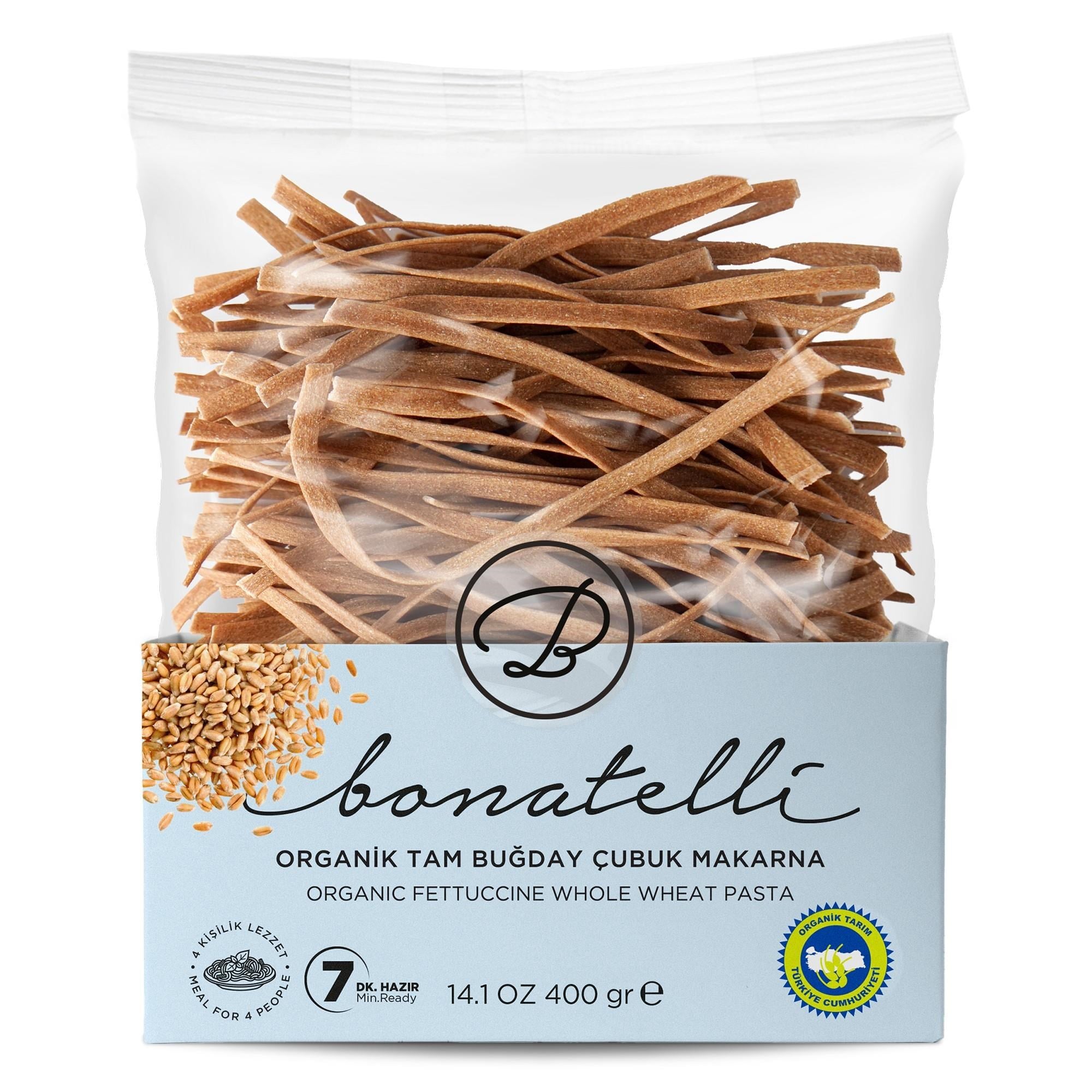 Organik Tam Buğday Çubuk Makarna 400 G – Sütsüz Yumurtasız Vegan